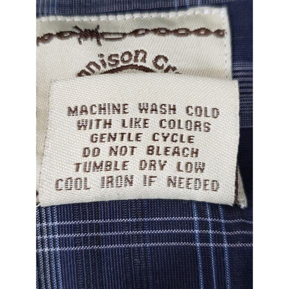 Gunnison Creek Outfitters Mens Shirt Medium L/S Blue White Collared Button Down - Picture 4 of 4